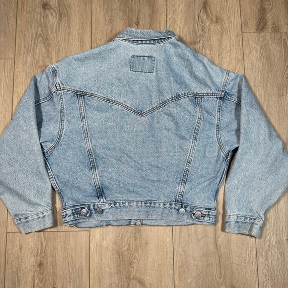 Vintage Levi's denim jacket womens small blue cropped trucker 90s - Picture 7 of 11